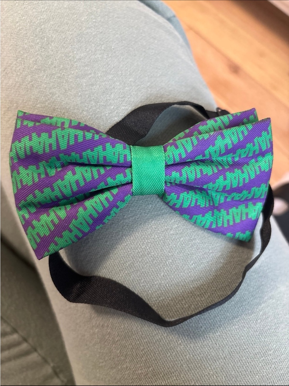 Kids Green and Purple Patterned Bow Tie - Unbranded